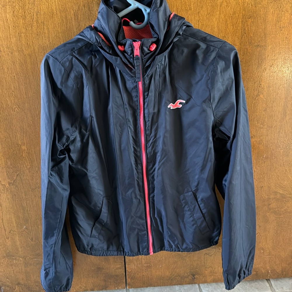 Hollister Navy Wind/Rain Jacket